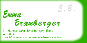 emma bramberger business card